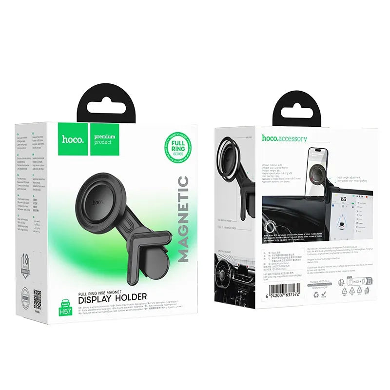 Hoco H57 Show Ring Magnetic dash Monitor Car Holder Black
