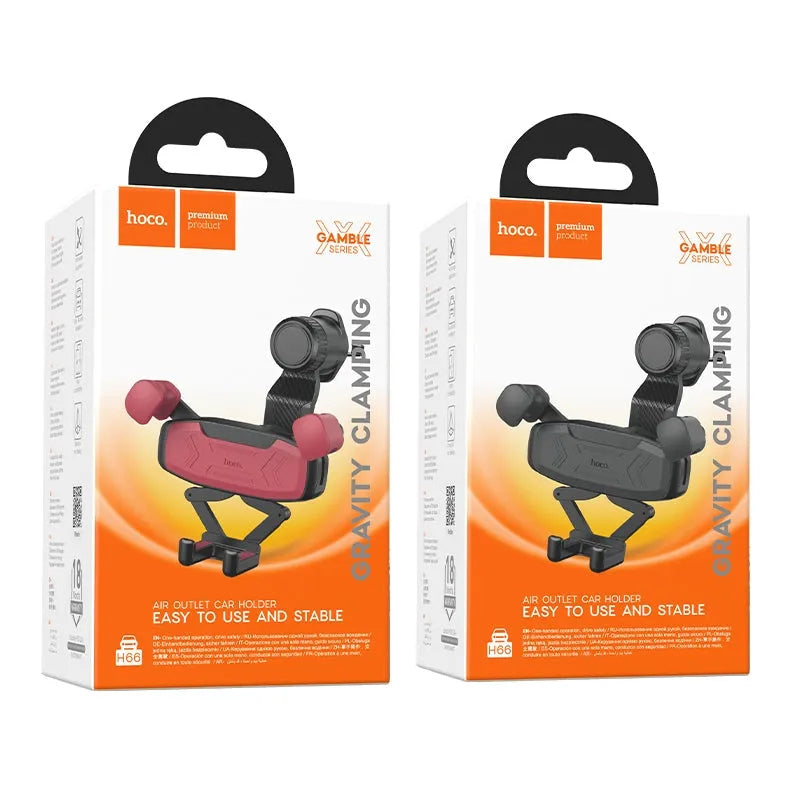 Hoco H66 Gamble Gravity Air Vent Linkage Car Holder Black