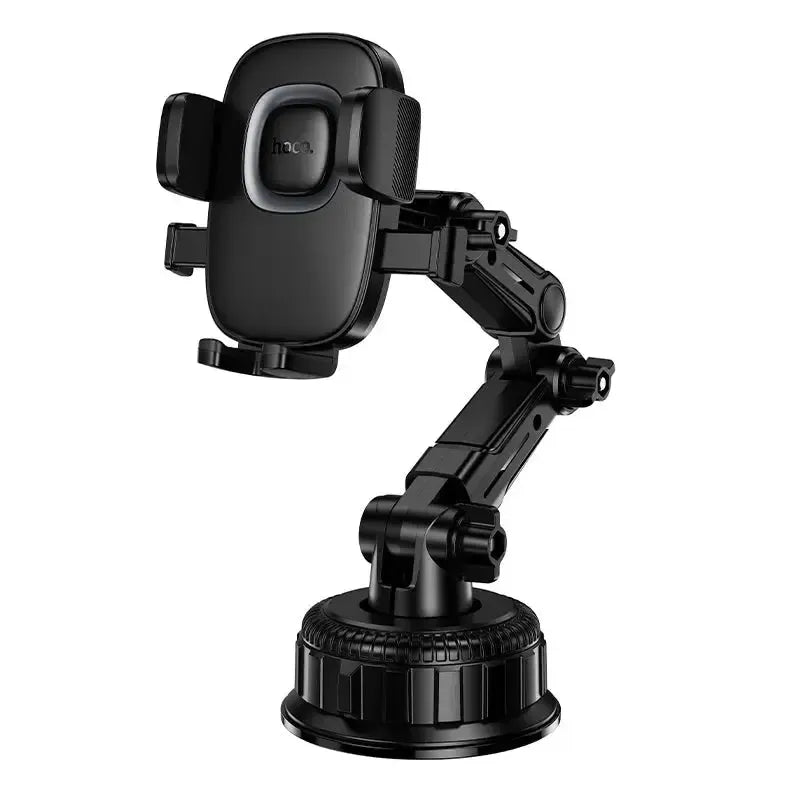 Hoco H89 Crown Large Suction Cup Car Holder Center Console Black Metal Gray