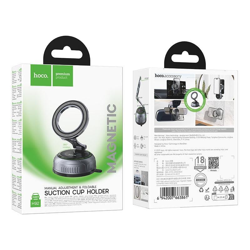 Hoco H92 High Vacuum Suction Cup Magsafe Magnetic Holder Black
