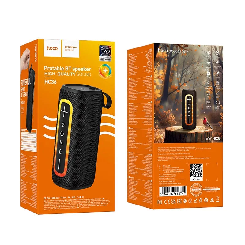 Hoco HC36 Brocade Sports Portable High Quality BT Speaker Black