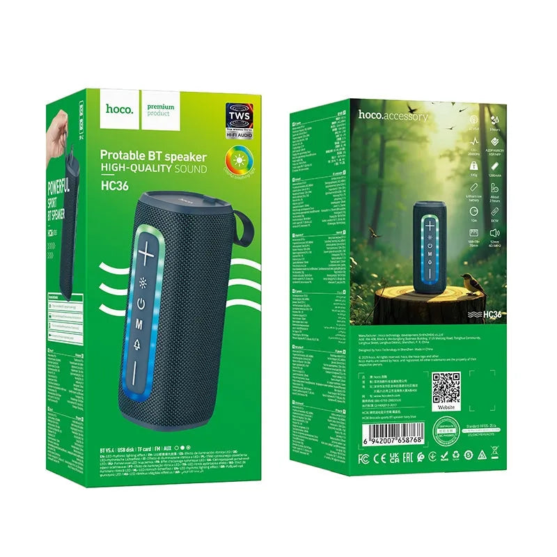 Hoco HC36 Brocade Sports Portable High Quality BT Speaker Navy Blue