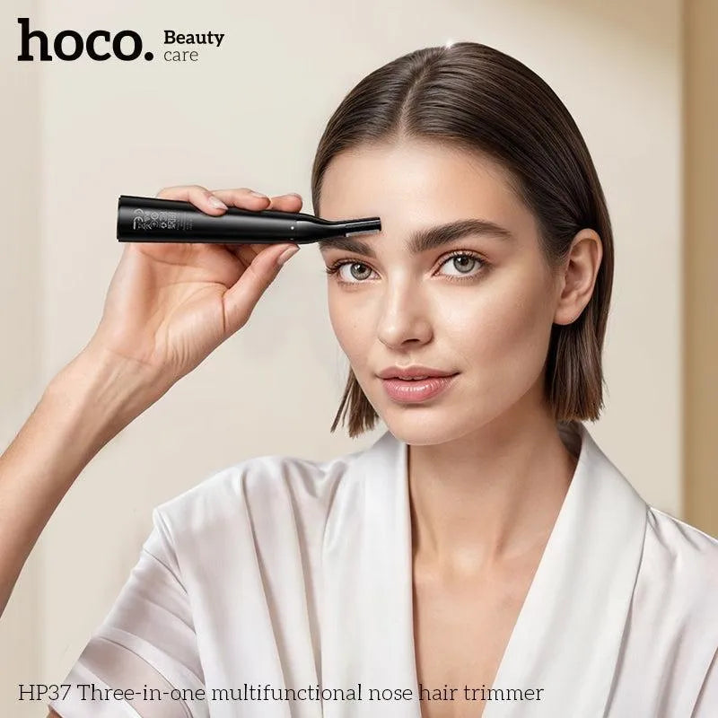 Hoco HP37 3 In 1 Multifunctional Nose Hair Trimmer Black