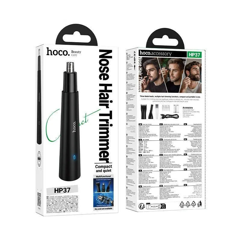 Hoco HP37 3 In 1 Multifunctional Nose Hair Trimmer Black