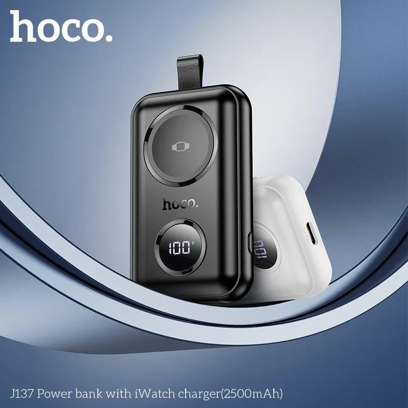 Hoco J137 iWatch Pocket Power Bank with Type-C Output 2500mAh Black