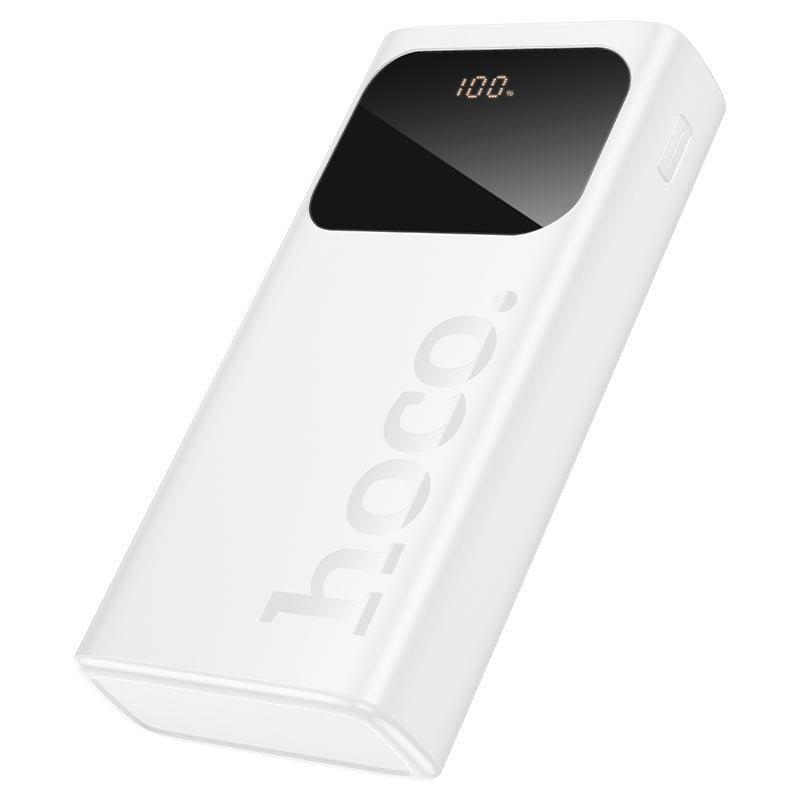 Hoco J144A Hymn Dual Output LED Digital Display Power Bank 30000mAh White