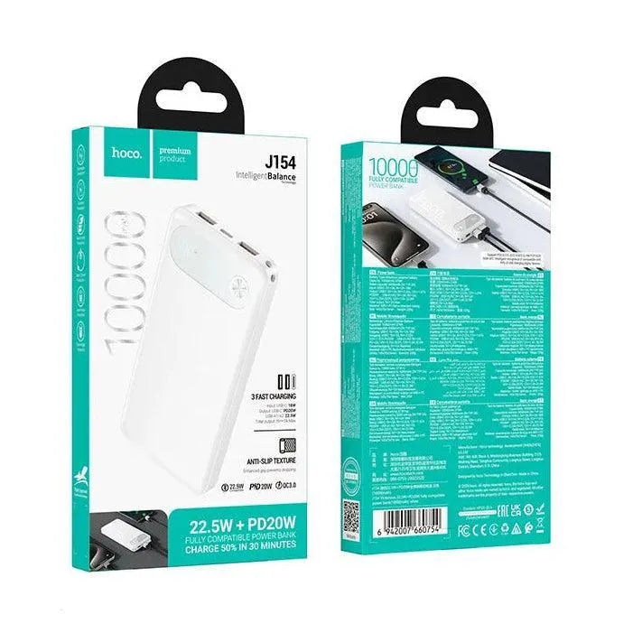Hoco Victorious 10000mAh 22.5W PD20W Power Bank White| First Help Tech