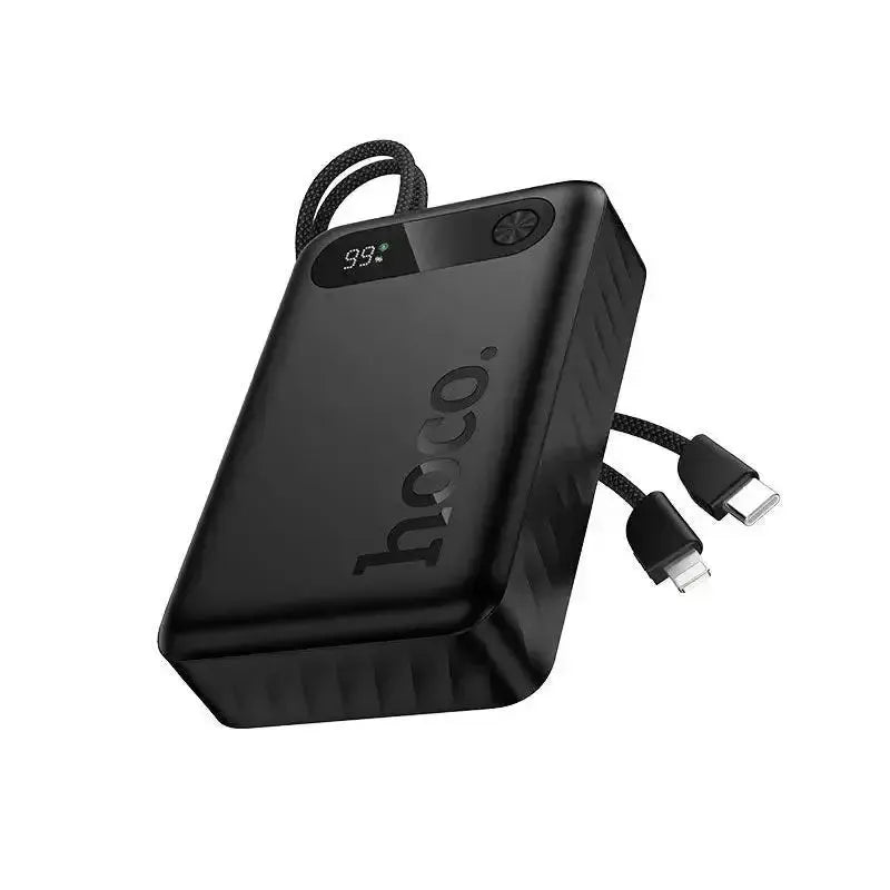 Hoco J171A Edge 22.5W PD 20W Power Bank With Type-C & Lightning Cables 20000mAh Black