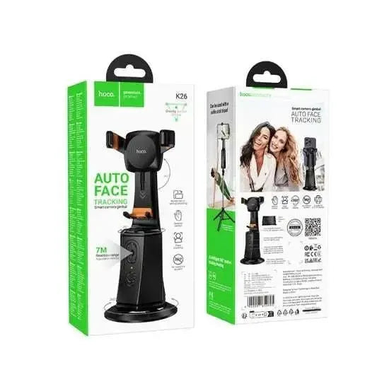 Hoco K26 Auto Face Tracking 360 Degree 7M Range Phone Holder Black