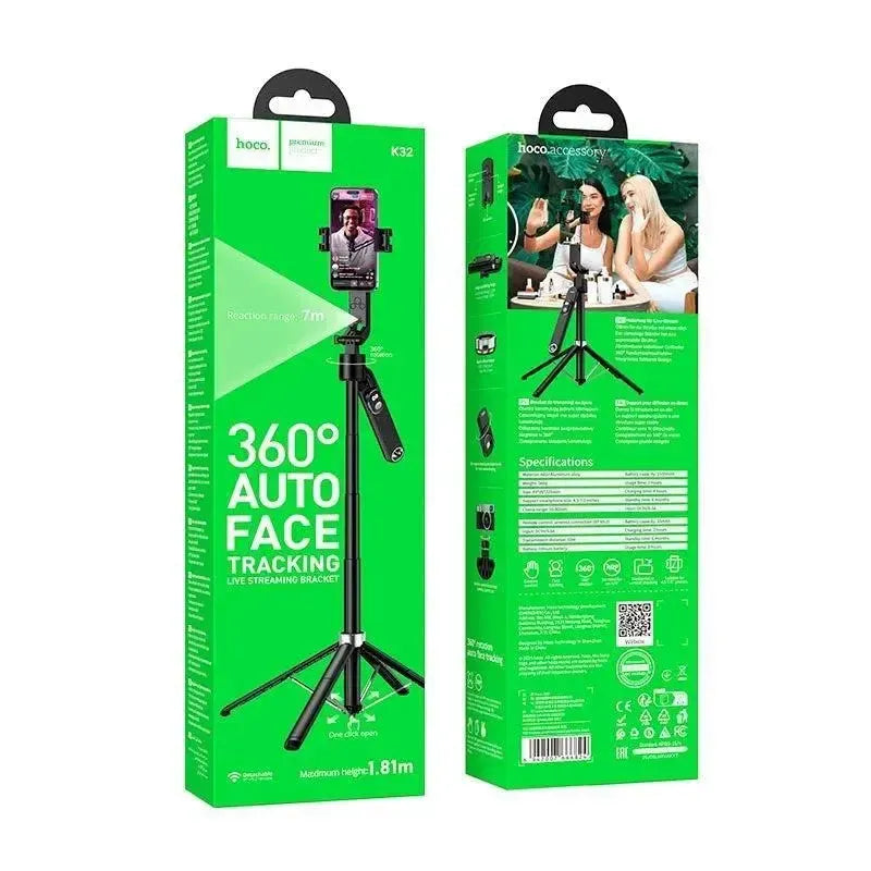 Hoco K32 Soporte 360 Degree Face Tracking Smart Live Broadcast Holder Selfie Stick