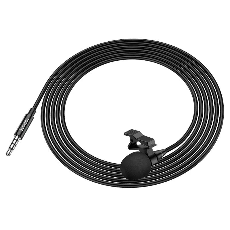 Hoco L14 Lavalier 3.5mm Universal Audio Plug Microphone 2m Black