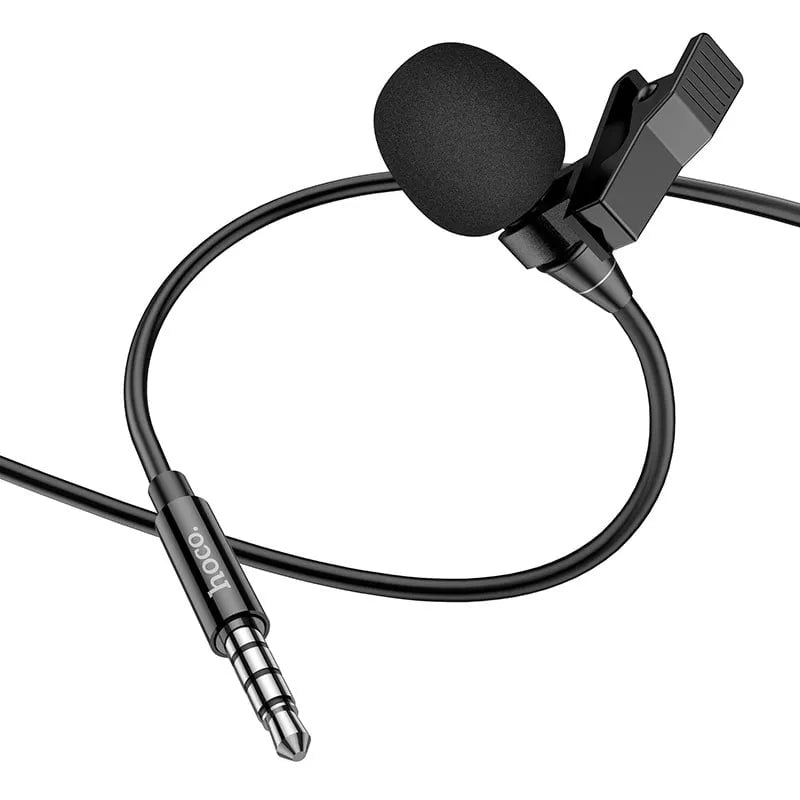 Hoco L14 Lavalier 3.5mm Universal Audio Plug Microphone 2m Black