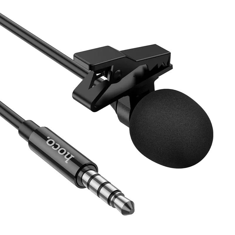Hoco L14 Lavalier 3.5mm Universal Audio Plug Microphone 2m Black