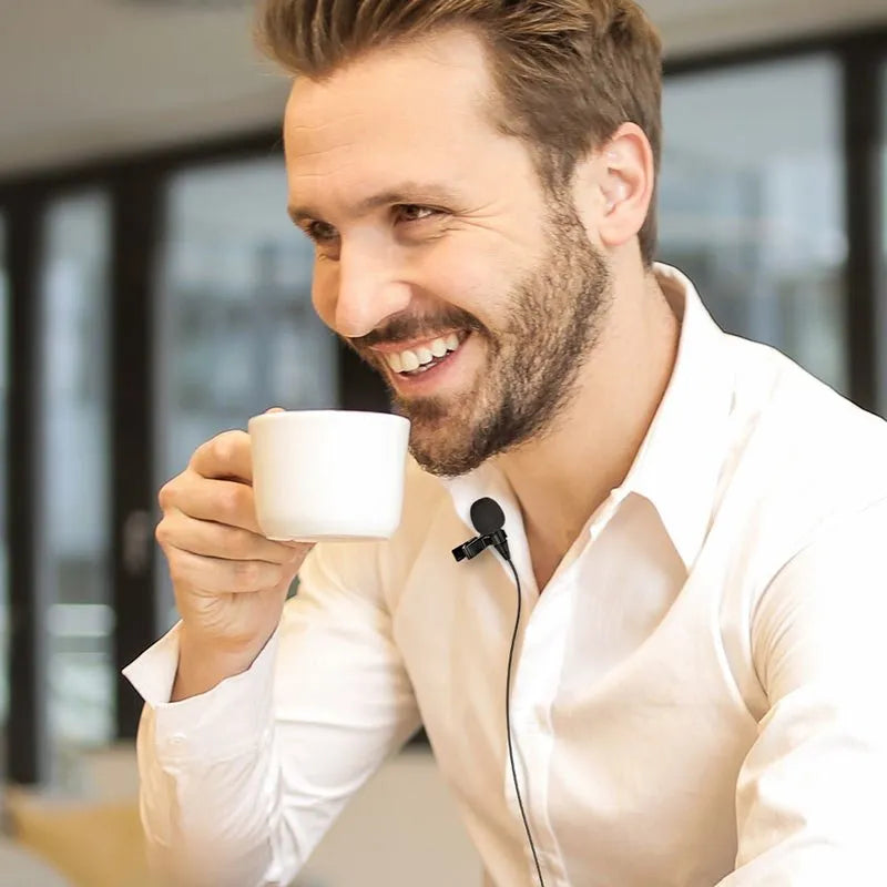 Hoco L14 Lavalier 3.5mm Universal Audio Plug Microphone 2m Black