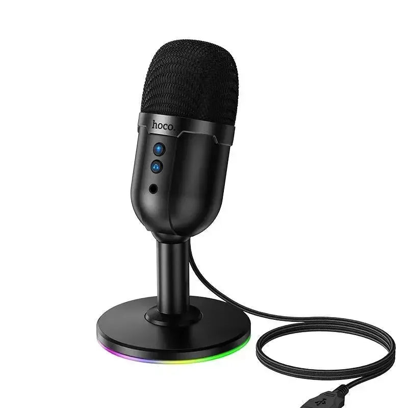 Hoco L25 Bright 360 Omnidirectional USB RGB Desktop Microphone