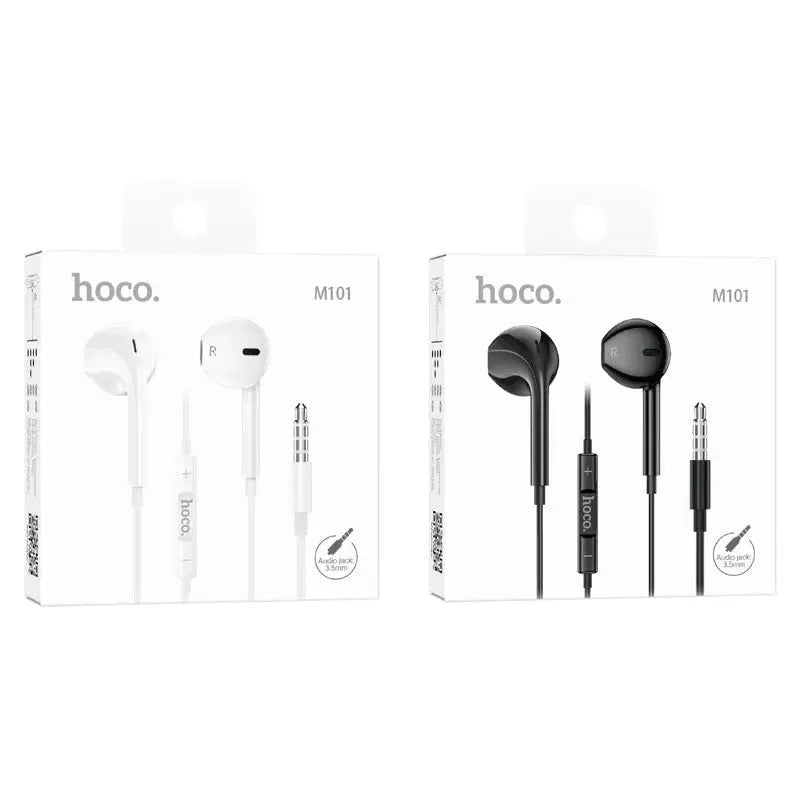 Hoco M101 Crystal Joy 3.5mm Wired Earphone With Mic Black