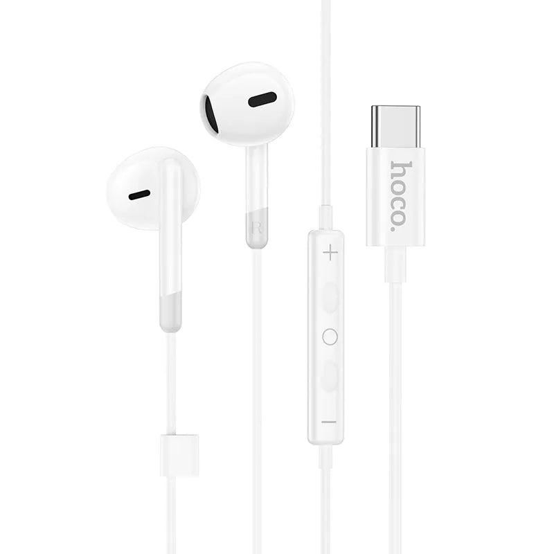 Hoco M109 Wired Type-C Earphone White
