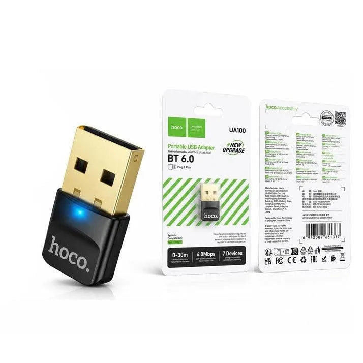Hoco UA100 USB Bluetooth 6.0 Dongle Black