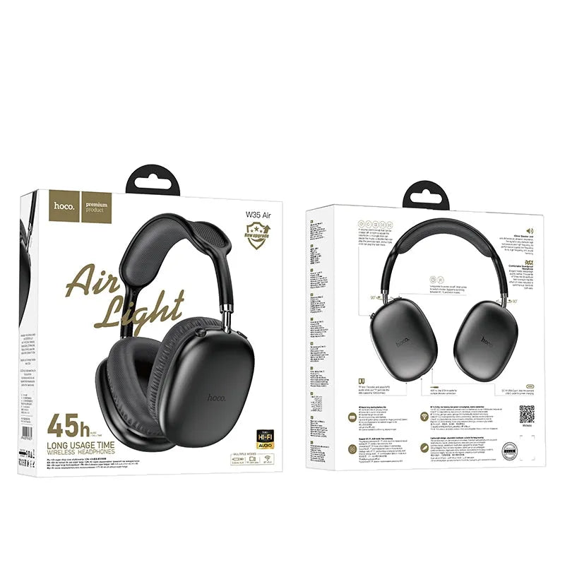 Hoco W35 Air Free 45h Wireless BT Built-in MP3 Headphone Black