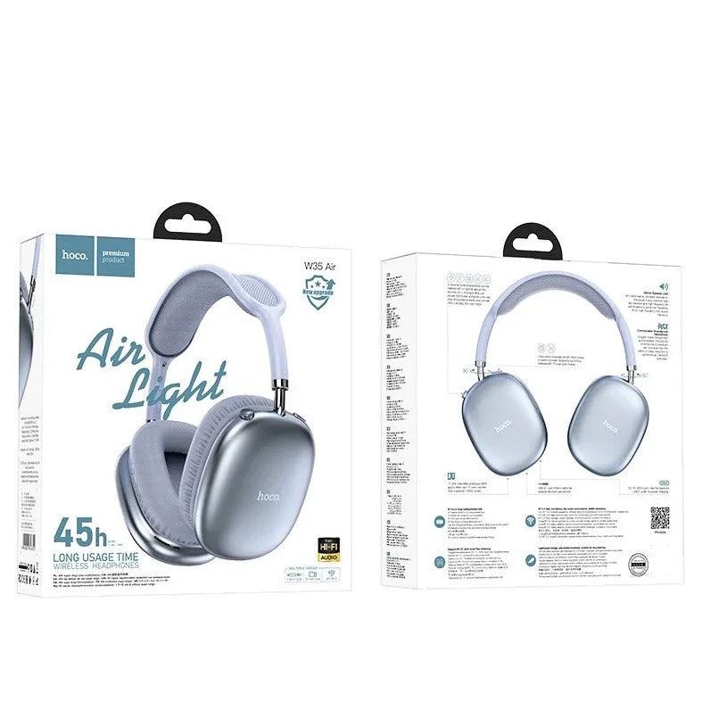 Hoco W35 Free 40h Wireless BT Built-in MP3 Headphone Blue