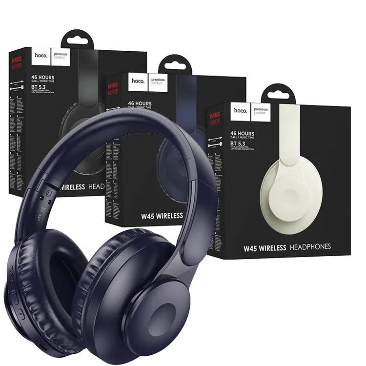 Hoco W45 High Bass 46 Hours Playtime BT Headset Blue