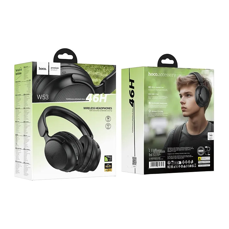 Hoco W53 Tone Premium Wireless BT Headphones Black