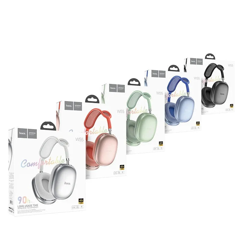 Hoco W55 Pleasing 90H BT Headphones Space Grey