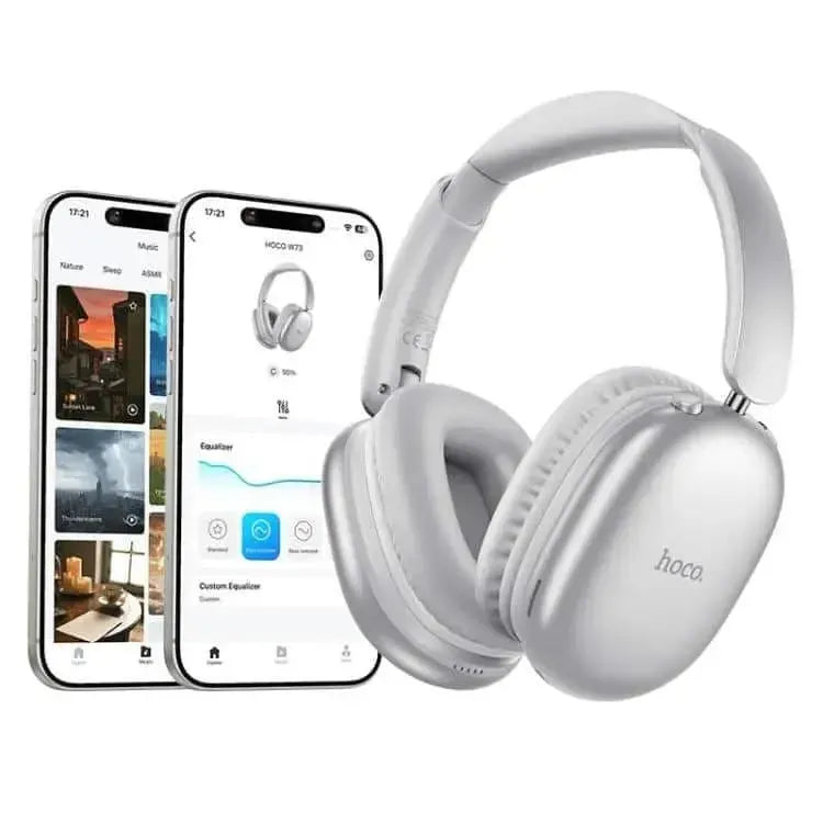 Hoco W73 Graceful BT High Base Headphones App Silver