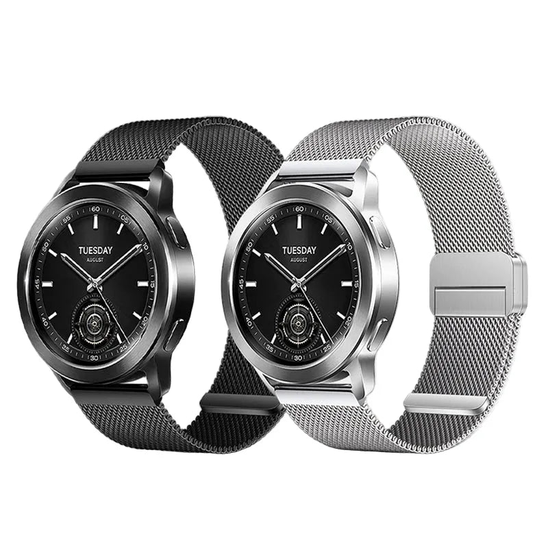 Hoco WH07 May Series Two-Section Double Magnetic Buckle Milanese Strap 22mm Black