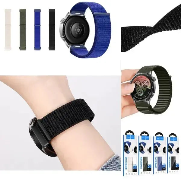 Hoco WH20 Belle Series Push-Type Loop Nylon Strap 22mm Black