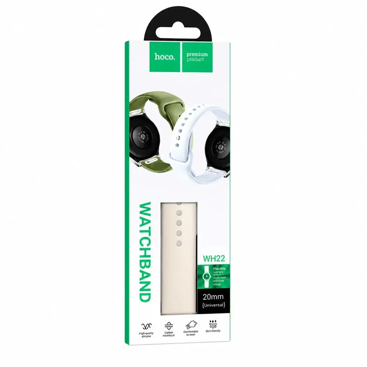 Hoco WH22 Flexible Series Push-Type Silicone Strap 20mm Star Colour