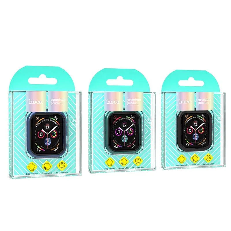 Hoco WS3 Shadow Series Film Integrated Protective Case for iWatch Series 7/8 (41mm) Rose Gold