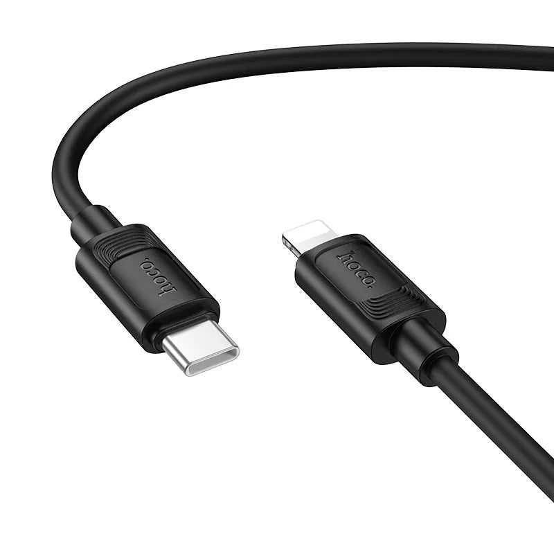 Hoco X122 Benefit Lightning PD 27W Silicone Charging Cable Black