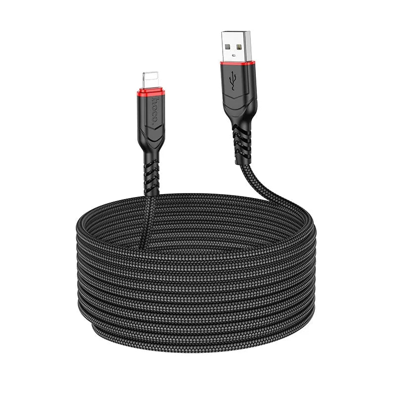 Hoco X59 Victory Lightning Charging Data Cable L=3M Black