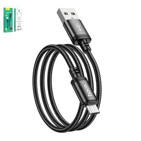 Hoco X89 Micro USB 2.4A Braided Charging Cable 1M Black