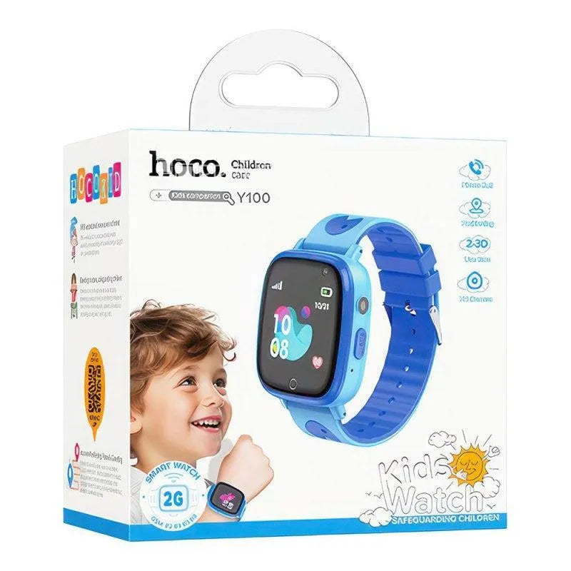 Hoco Y100 Real Time Monitor Kids Watch With Call Function Blue