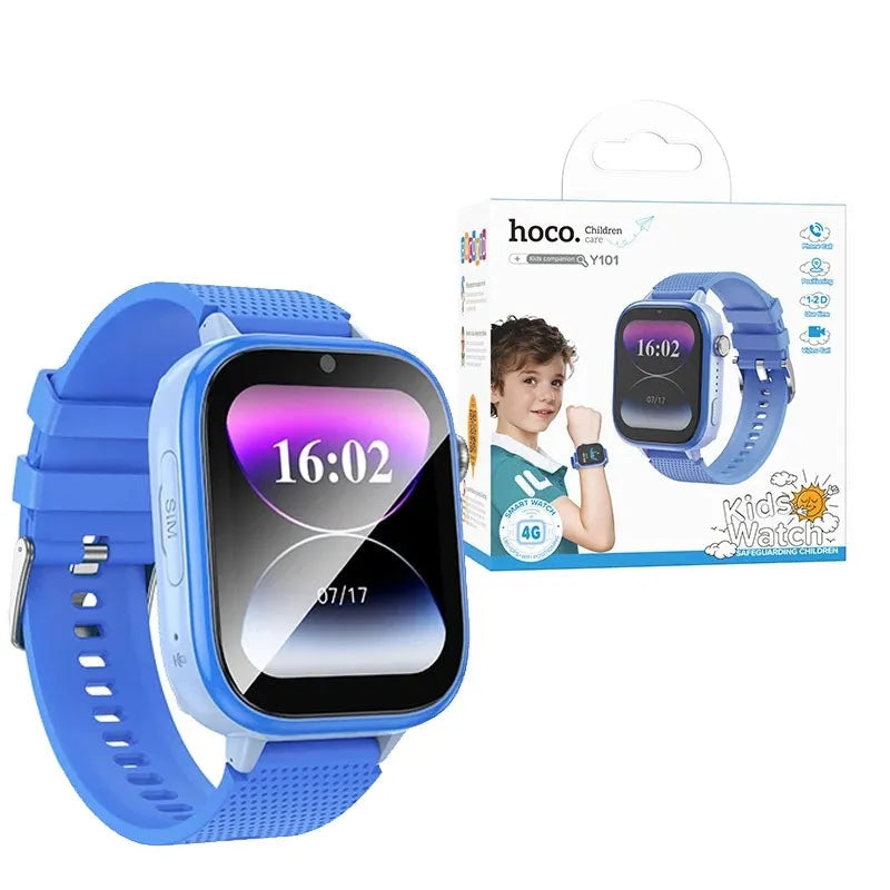 Hoco Y101 4G Kids Nano Sim Smart Watch Blue