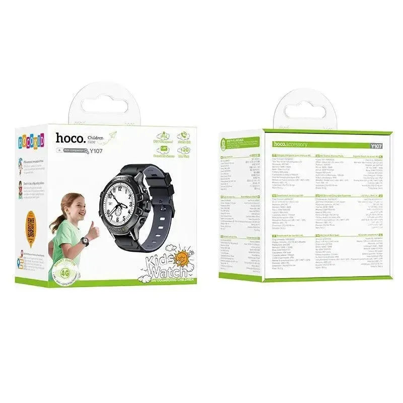 Hoco Y107 4G LBS / WiFi / GPS Children Phone Watch Black