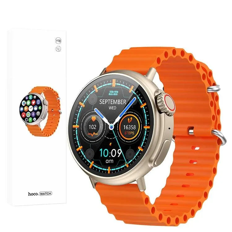 Hoco Y18 Smart IP65 Ultra Band Sports Watch Gold