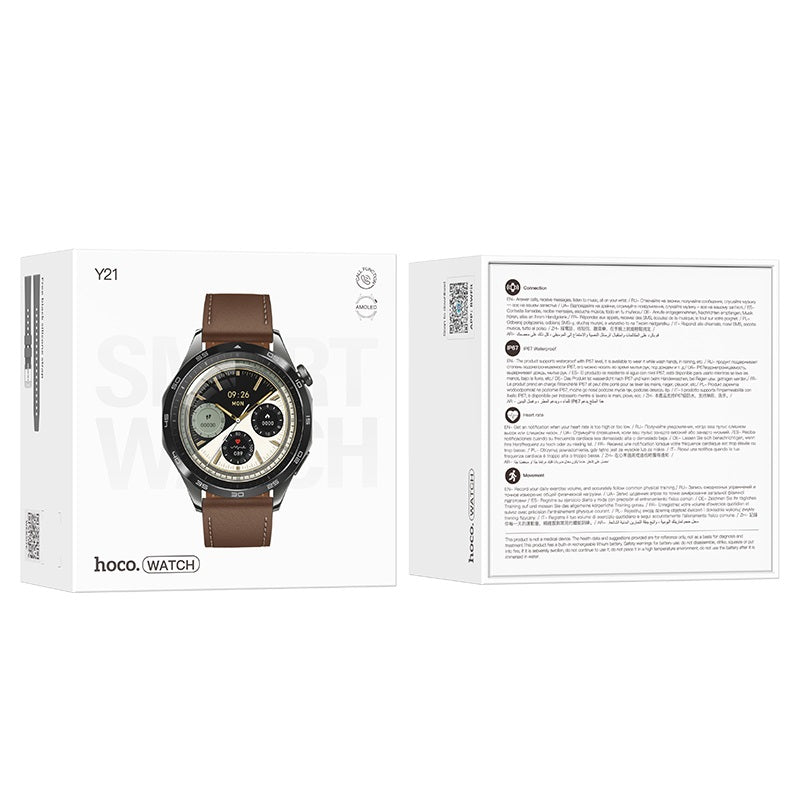 Hoco Y21 AMOLED Smart Sports Watch Call Version Gray