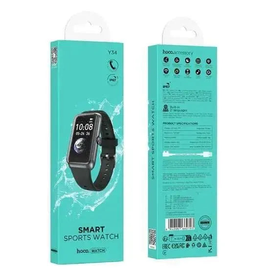 Hoco Y34 Smart IP67 Sports Watch Call Version Black