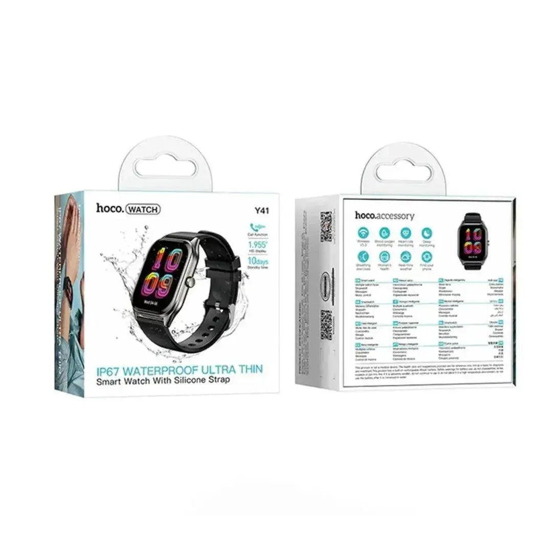 Hoco Y41 Ultrathin Smart Watch Call Version Black