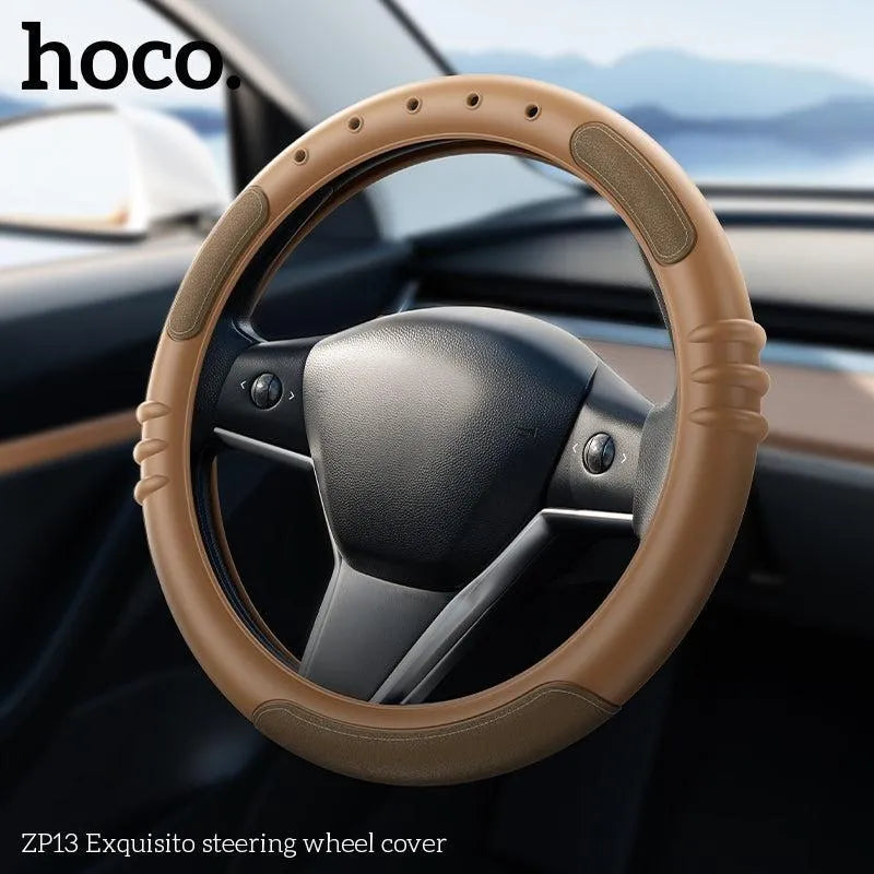 Hoco ZP13 Exquisito Silicon Steering Wheel Cover Brown