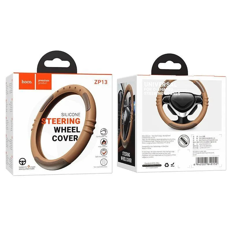 Hoco ZP13 Exquisito Silicon Steering Wheel Cover Brown