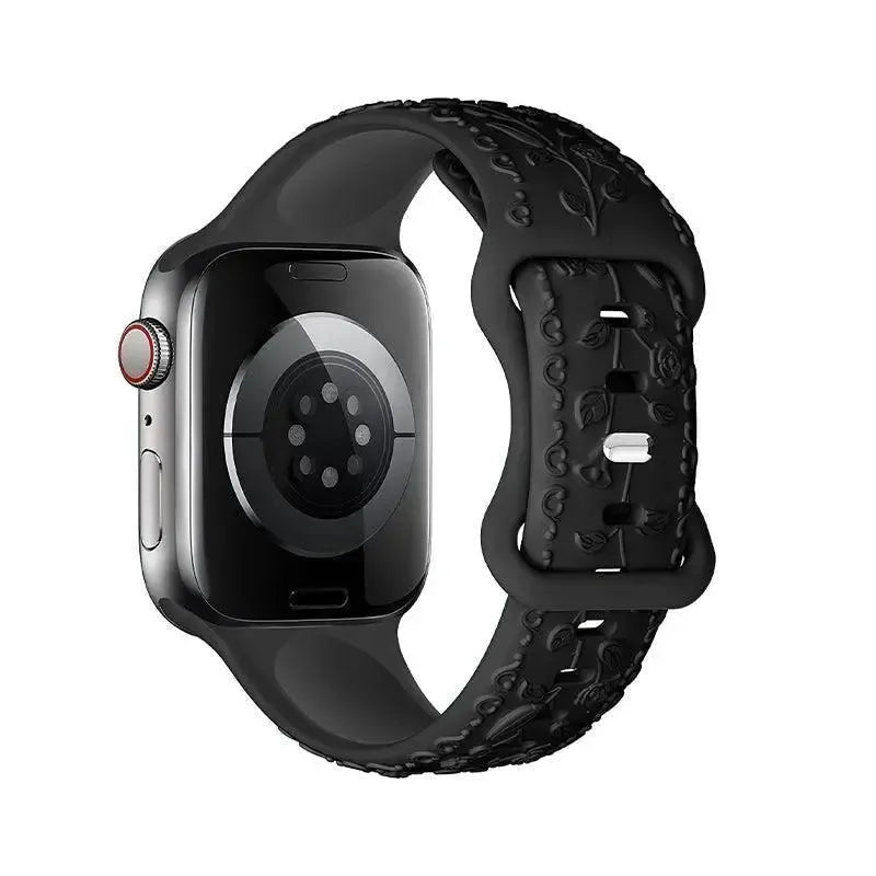 Hoco iWatch WA30 Flexible Series 3D Solid Color Silicone Strap 42 / 44 / 45 / 49mm Black
