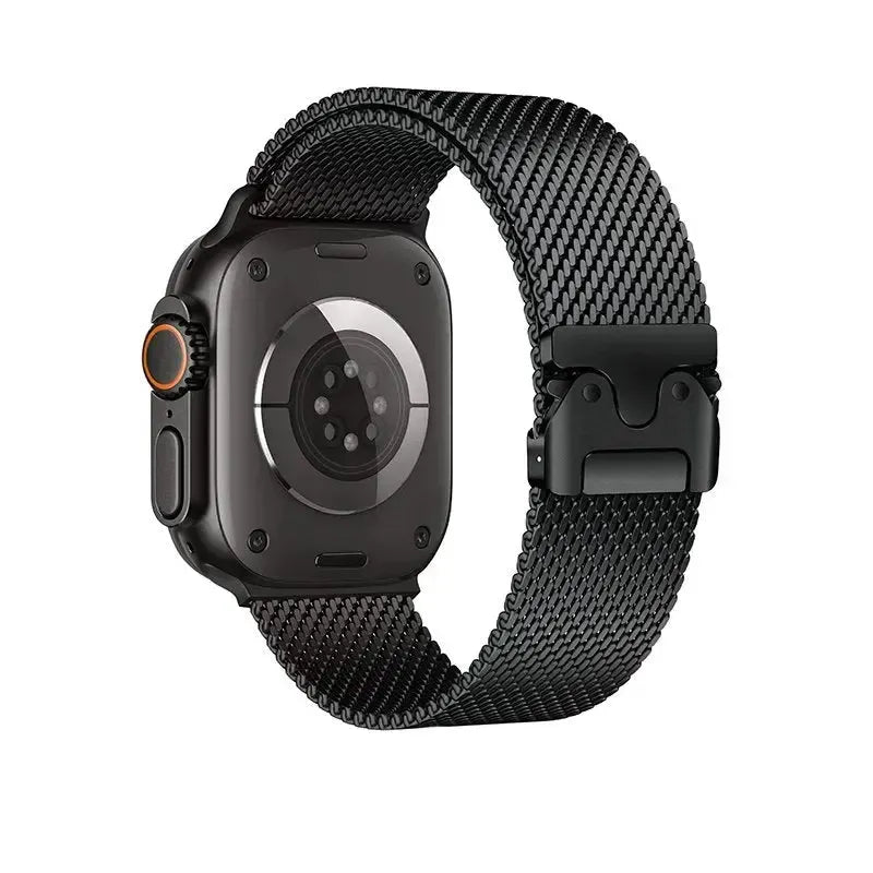 Hoco iWatch WA33 Original Series Umbrella Buckle Milanese Steel Strap 44 / 45 / 46 / 49mm Black