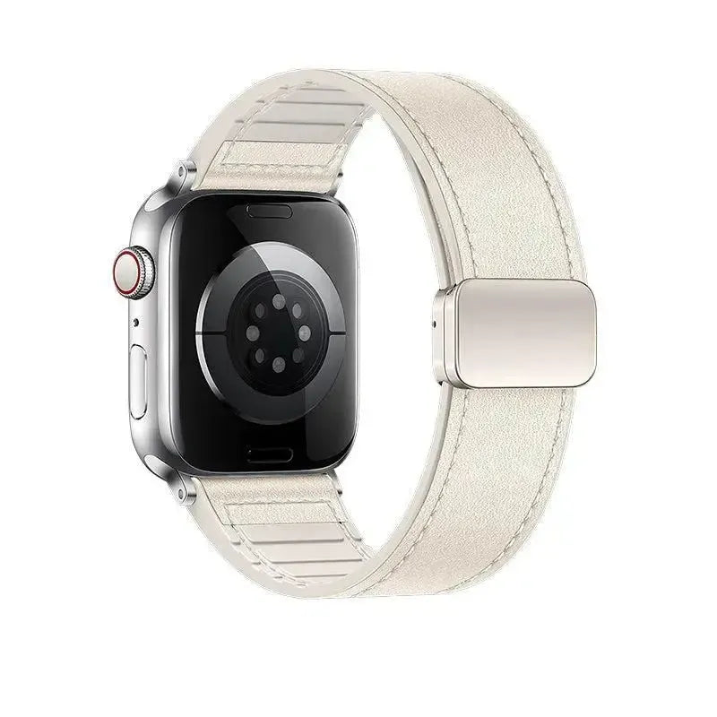 Hoco iWatch WA34 Basic Series Two-Section Double Magnetic Buckle Silicone Leather Strap 44 / 45 / 46 / 49mm Star Colour