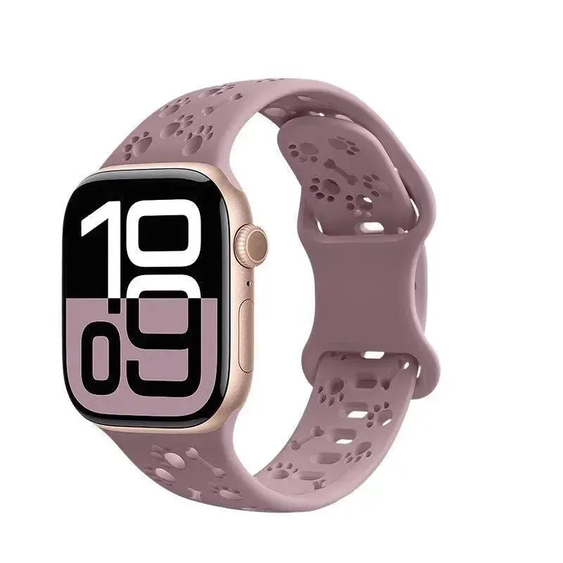 Hoco iWatch WA38 Time Series Solid Color Silicone Strap 44 / 45 / 46 / 49mm Smoky Purple