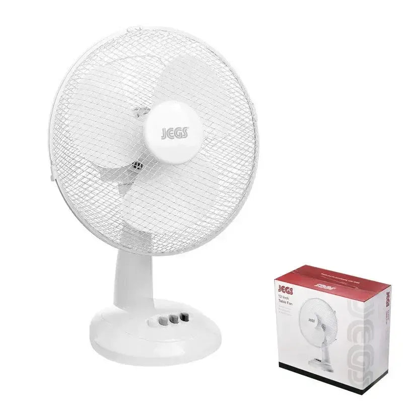 Home Basic 40W 3 Speed 12 Inch Table Fan EU White