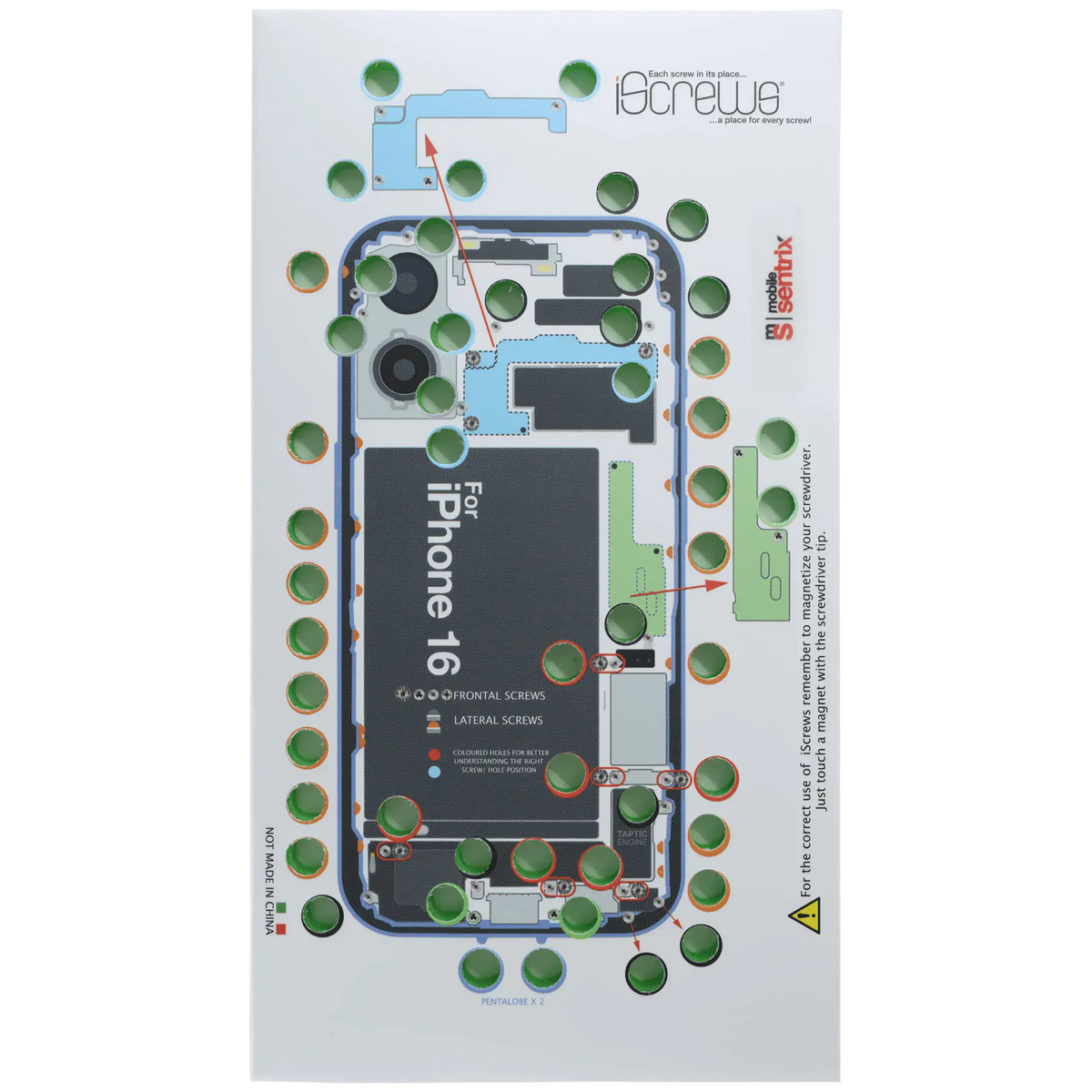 I Screws Position Mat For I Phone 16 (Dottorpod)